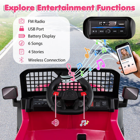 Coche Eléctrico de 24V para Niños con Control Remoto Parental y Música