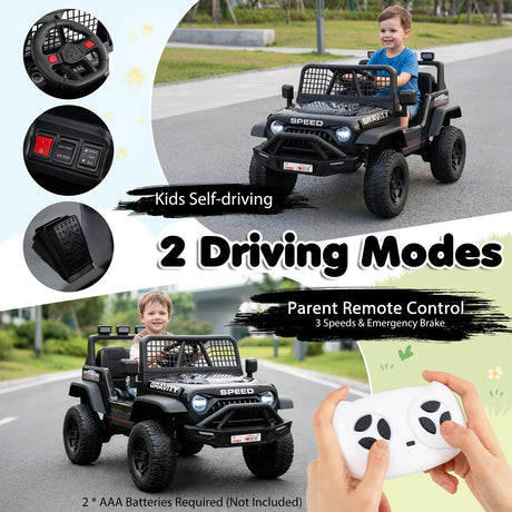 Coche Eléctrico de 24V para Niños con Control Remoto Parental y Música