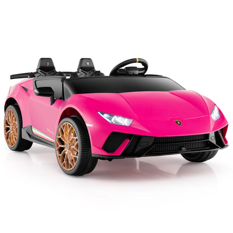 Coche Montable 24V para Niños, 4x4, 2 Plazas, Lamborghini con Licencia, Vehículos Eléctricos con Música