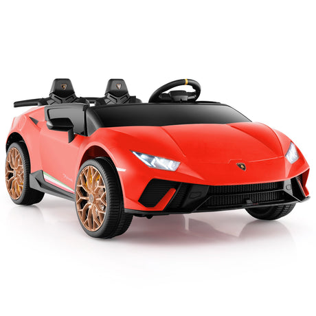 Coche Montable 24V para Niños, 4x4, 2 Plazas, Lamborghini con Licencia, Vehículos Eléctricos con Música