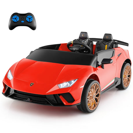 Coche Montable 24V para Niños, 4x4, 2 Plazas, Lamborghini con Licencia, Vehículos Eléctricos con Música