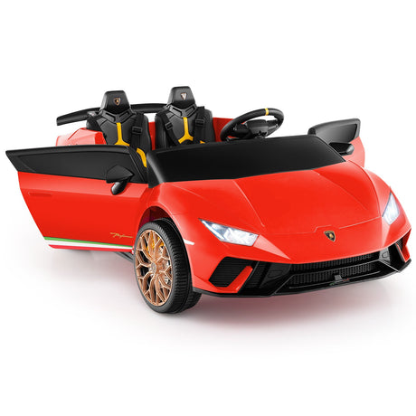 Coche Montable 24V para Niños, 4x4, 2 Plazas, Lamborghini con Licencia, Vehículos Eléctricos con Música