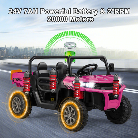 Coche Eléctrico de 24 V para Niños con Volquete y Control Remoto