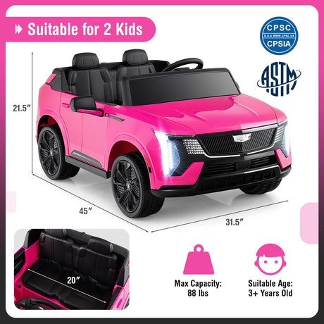 Camión Montable de 24 V, 2 Asientos, Cadillac con Licencia y Control Remoto