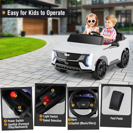 Camión Montable de 24 V, 2 Asientos, Cadillac con Licencia y Control Remoto