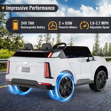 Camión Montable de 24 V, 2 Asientos, Cadillac con Licencia y Control Remoto
