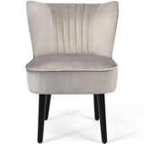 Juego de 2 sillones modernos tapizados con patas de madera maciza