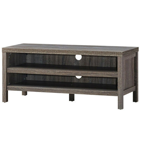 Mueble de TV de 3 niveles con estantes de almacenamiento para televisores de hasta 45 pulgadas