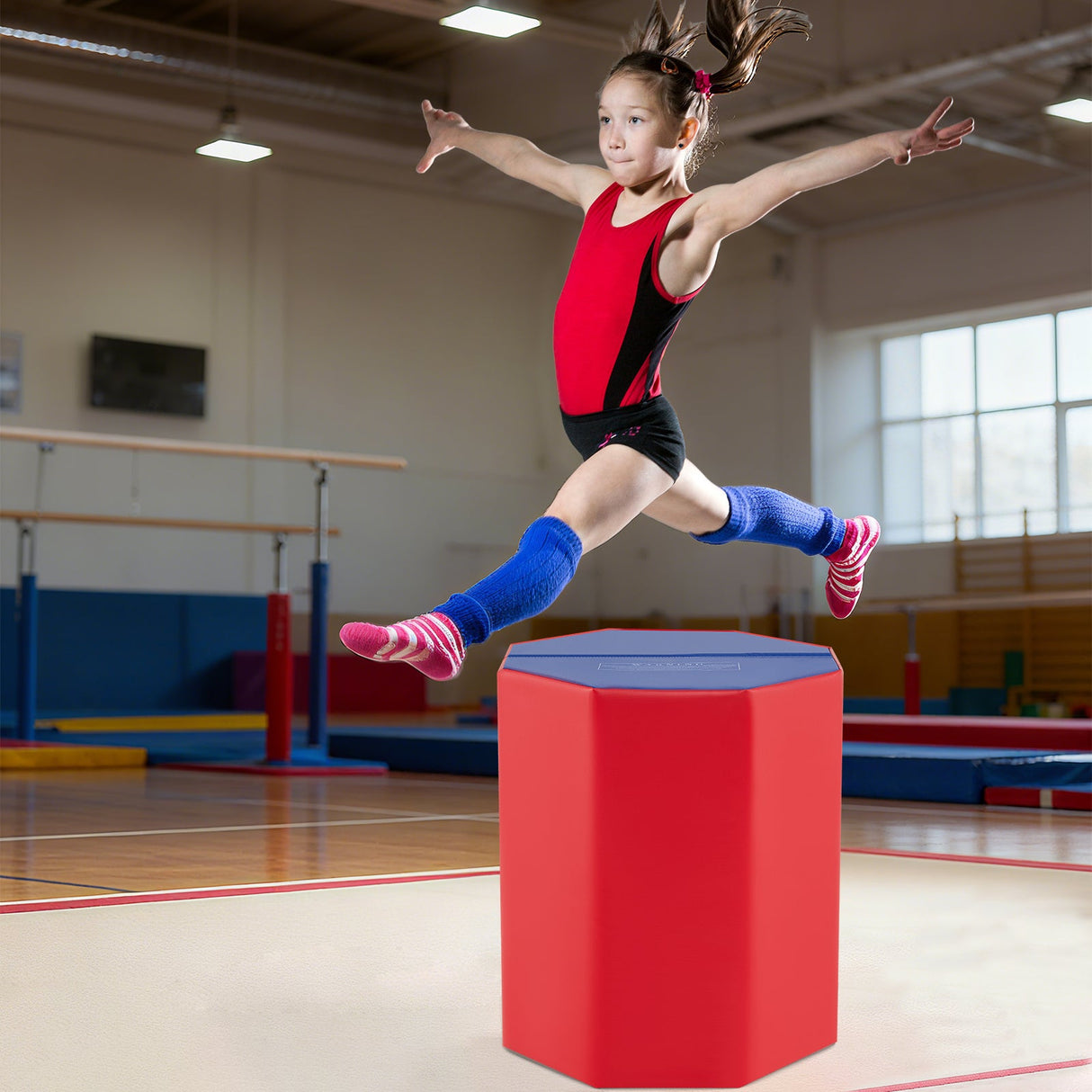 Colchoneta de gimnasia octogonal de 24,5 x 24,5 pulgadas con funda impermeable con cremallera