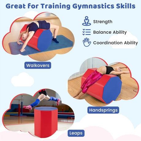 Colchoneta de gimnasia octogonal de 24,5 x 24,5 pulgadas con funda impermeable con cremallera