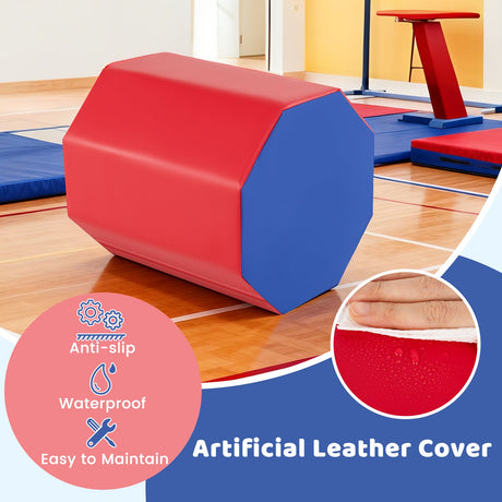 Colchoneta de gimnasia octogonal de 24,5 x 24,5 pulgadas con funda impermeable con cremallera
