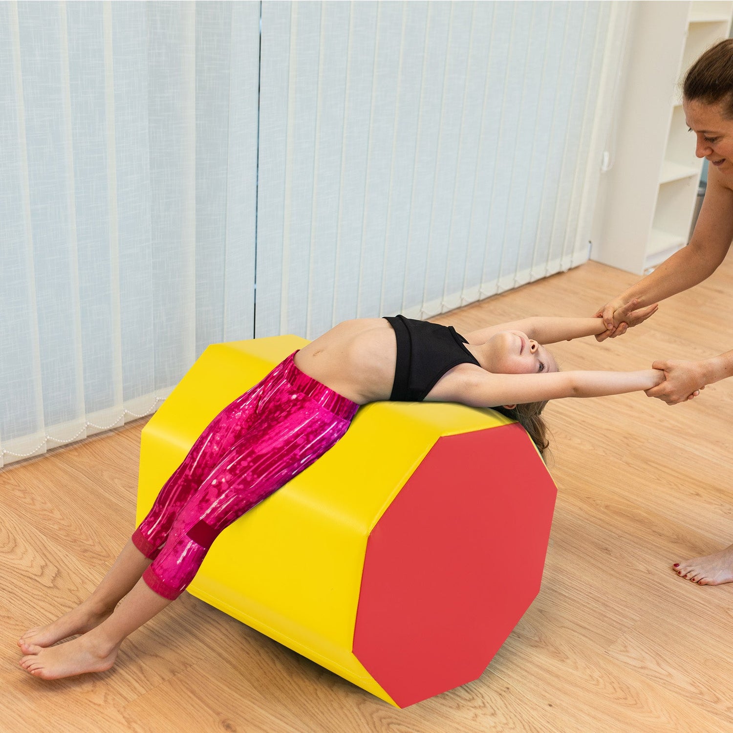 Colchoneta de gimnasia octogonal de 24,5 x 24,5 pulgadas con funda impermeable con cremallera