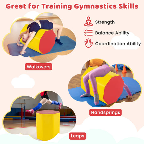 Colchoneta de gimnasia octogonal de 24,5 x 24,5 pulgadas con funda impermeable con cremallera
