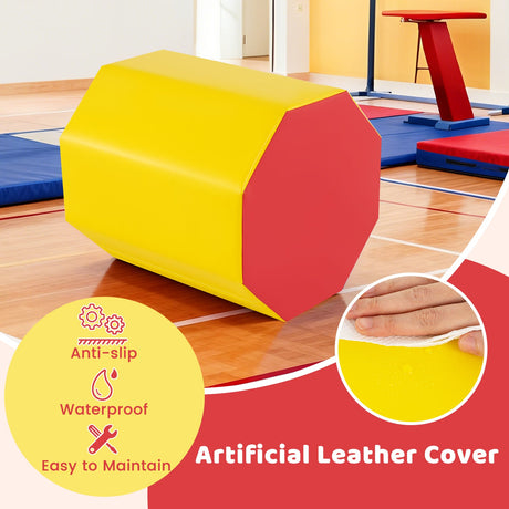 Colchoneta de gimnasia octogonal de 24,5 x 24,5 pulgadas con funda impermeable con cremallera