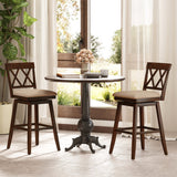 24 Inch Counter Height Barstools Set of 4 with Backrest and Upholstered Seat Cushion