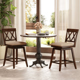 24 Inch Counter Height Barstools Set of 4 with Backrest and Upholstered Seat Cushion