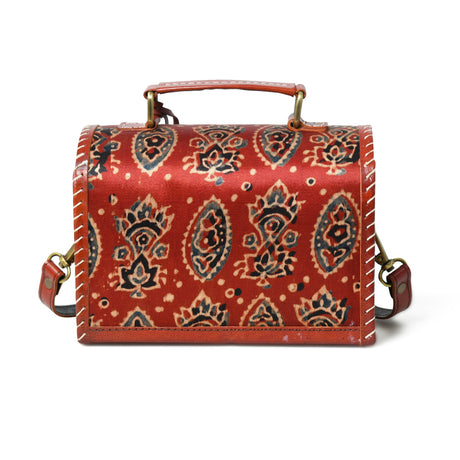 Bolso bandolera "Marrón místico Ajrakh"