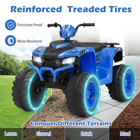 ATV Eléctrico Montable de 24 V para Niños con Conexión Inalámbrica, para Niños Pequeños de 3 a 8 Años