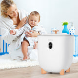 Calentador de toallas tipo cubo de 25 litros con 2 ajustes de temperatura y apagado automático - Blanco