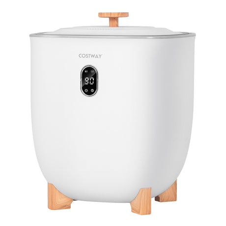 Calentador de toallas tipo cubo de 25 litros con 2 ajustes de temperatura y apagado automático - Blanco