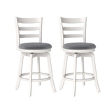 Taburetes de barra giratorios de 25"/30.5" (juego de 2) Sillas giratorias de 360° para barra/mostrador con asiento tapizado