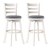 Taburetes de barra giratorios de 25"/30.5" (juego de 2) Sillas giratorias de 360° para barra/mostrador con asiento tapizado