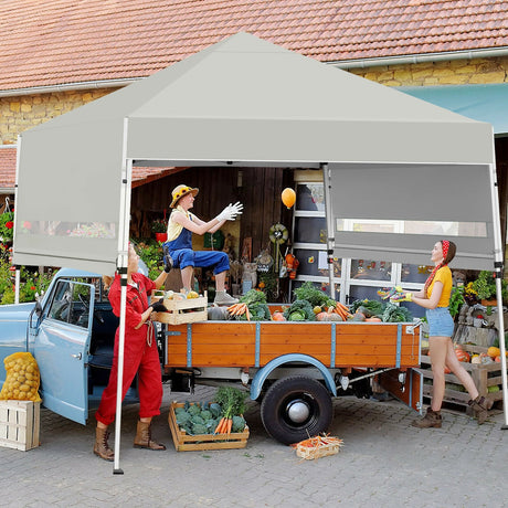 Carpa plegable de 17 x 10 pies con toldo instantáneo ajustable