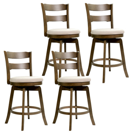Taburetes de barra giratorios de 25 pulgadas con respaldo y asiento tapizado