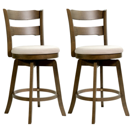 Taburetes de barra giratorios de 25 pulgadas con respaldo y asiento tapizado