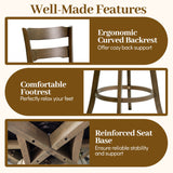 25 Inch Swivel Counter Barstools with Backrest & Upholstered Seat