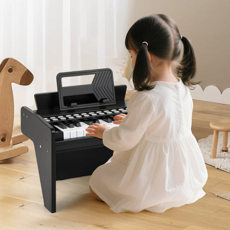 Teclado de piano para niños de 25 teclas con velocidad y volumen ajustables