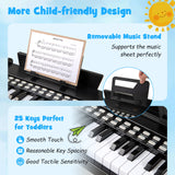 Teclado de piano para niños de 25 teclas con velocidad y volumen ajustables