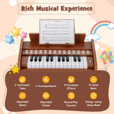 Teclado de piano para niños de 25 teclas con velocidad y volumen ajustables