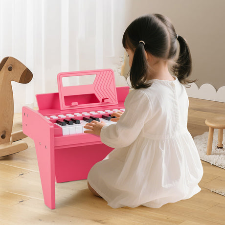 Teclado de piano para niños de 25 teclas con velocidad y volumen ajustables