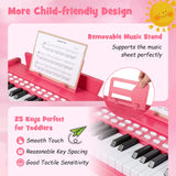 Teclado de piano para niños de 25 teclas con velocidad y volumen ajustables