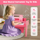 Teclado de piano para niños de 25 teclas con velocidad y volumen ajustables