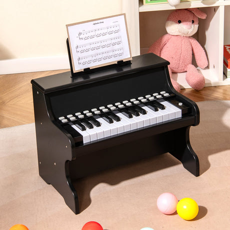 Teclado de piano para niños de 25 teclas con velocidad ajustable y modo de enseñanza