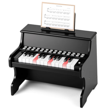 Teclado de piano para niños de 25 teclas con velocidad ajustable y modo de enseñanza