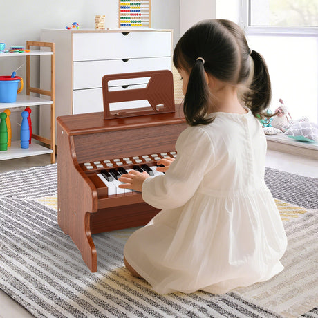 Teclado de piano para niños de 25 teclas con velocidad ajustable y modo de enseñanza