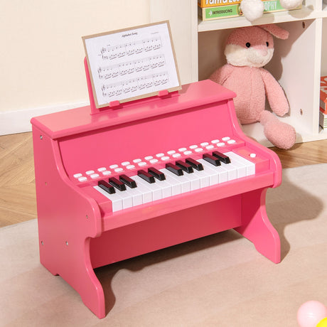 Teclado de piano para niños de 25 teclas con velocidad ajustable y modo de enseñanza