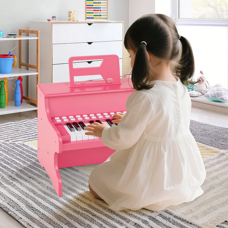 Teclado de piano para niños de 25 teclas con velocidad ajustable y modo de enseñanza