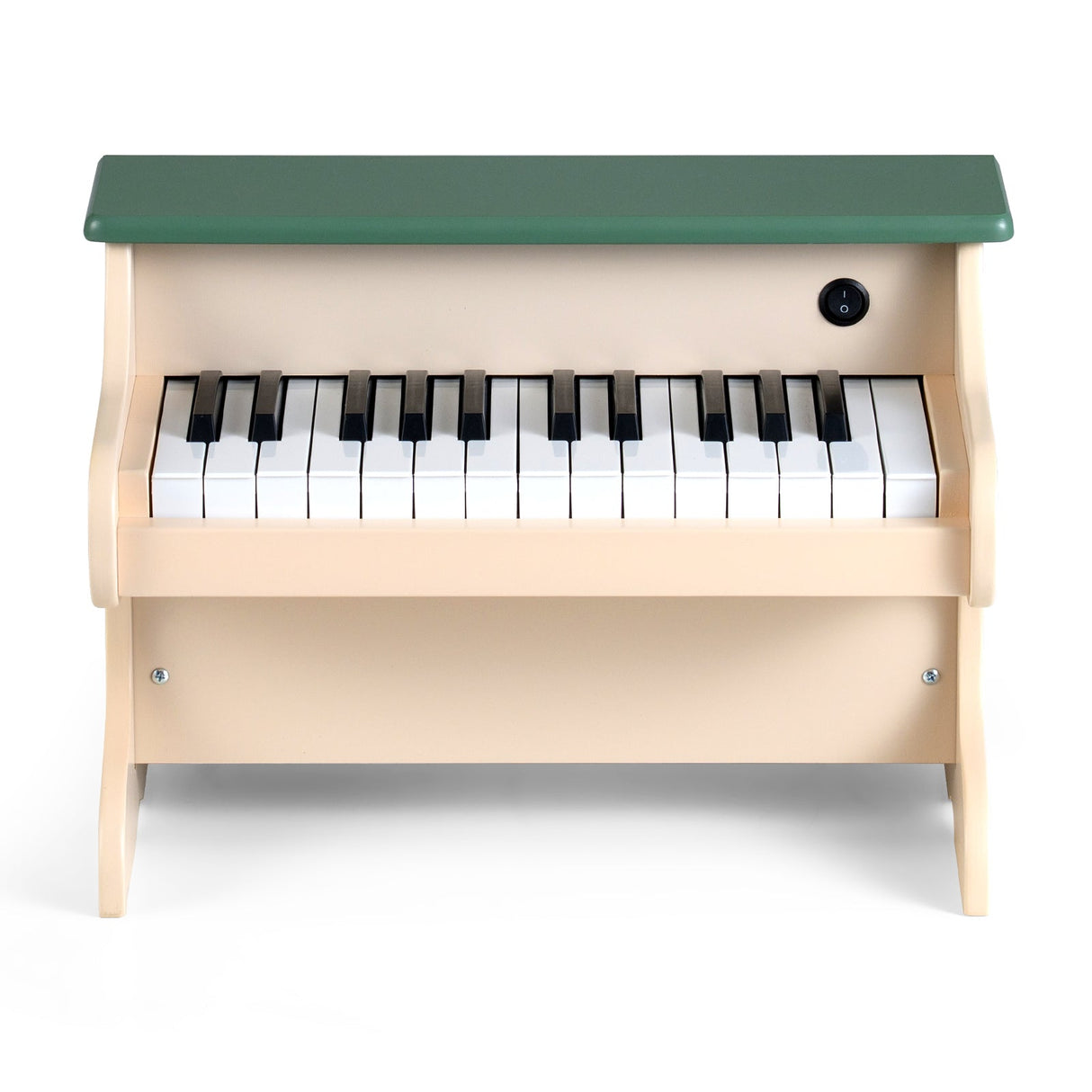Teclado de piano para niños de 25 teclas, piano digital de madera de juguete con atril extraíble - Verde