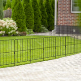Juego de 25 vallas decorativas inoxidables para jardín, para perro, parterre
