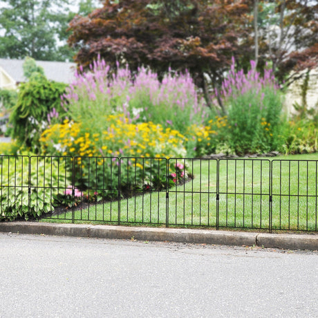 Juego de 25 vallas decorativas inoxidables para jardín, para perro, parterre