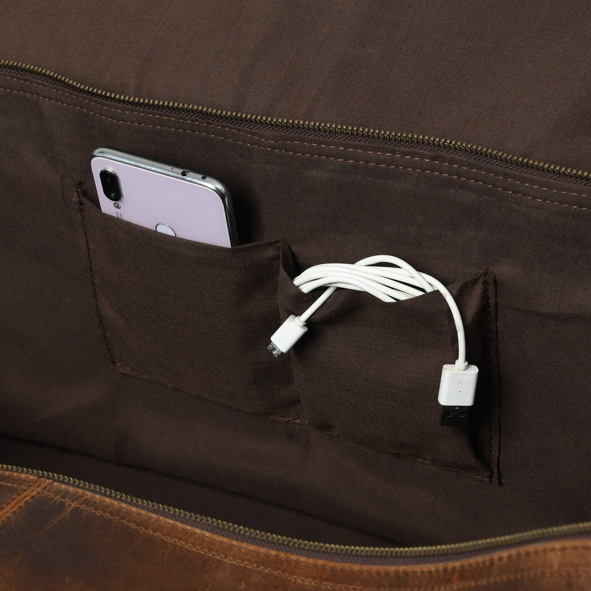 El bolso de lona Bolton Flap - Marrón