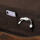 El bolso de lona Bolton Flap - Marrón