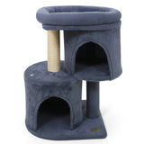 Torre para gatos de 26 pulgadas con percha acolchada grande y doble condominio