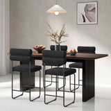 26 Inch Counter Height Bar Stools Set of 2 with Metal Frame and Footrest