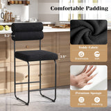 26 Inch Counter Height Bar Stools Set of 2 with Metal Frame and Footrest