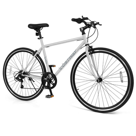 Bicicleta de montaña de 26 pulgadas, ajustable con 6 velocidades y ruedas de goma todoterreno